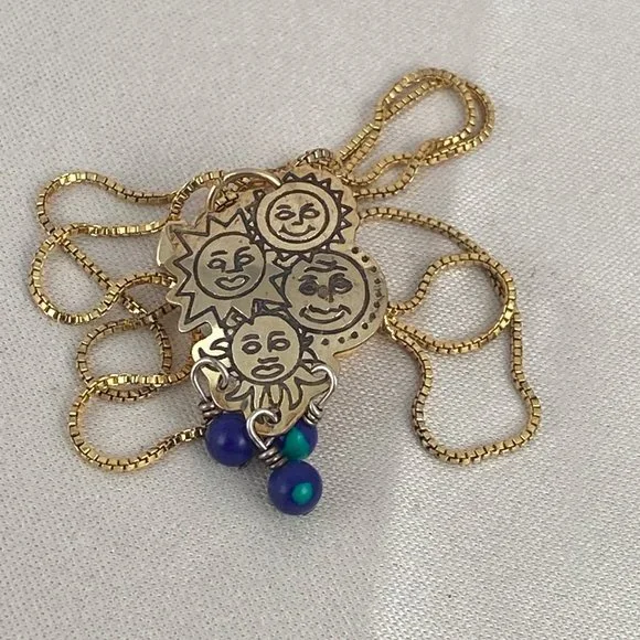 Vintage Fun in the Sun 14 Karat Gold Filled with 16in Gold Filled 925 Necklace - Picture 3 of 8